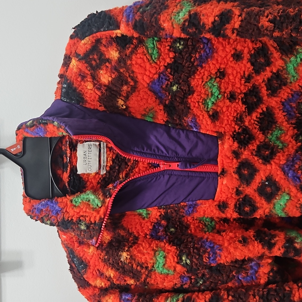 Urban Outfitters Multicolor Fleece with Purple Zipper - Picture 2 of 7